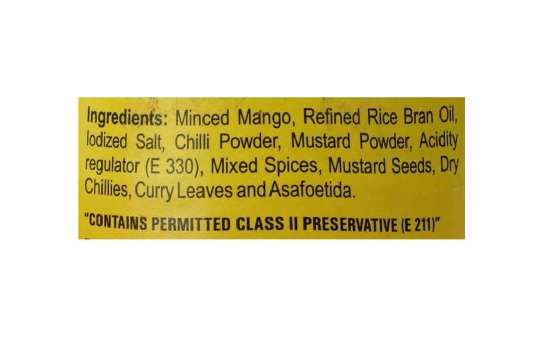 Priya Mango Thokku Pickle (Without Garlic)   Glass Bottle  300 grams